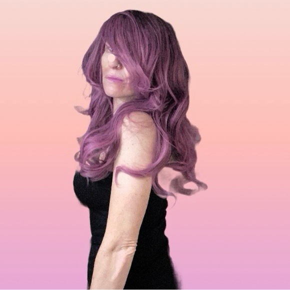 26” Muave Synthetic Wavy Dark Roots Fever Khloe Wig - Picture 5 of 11